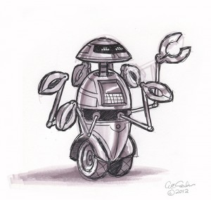 Robot sketch by Eric Scales